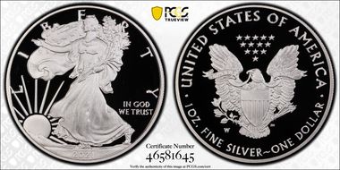 2021-W  $1 Silver Eagle - Type 1 PR70DCAM