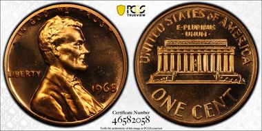 1968-S 1C DDO, FS-101 PR66RD