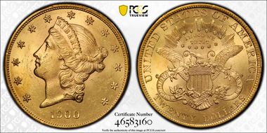 1900 $20 MS63