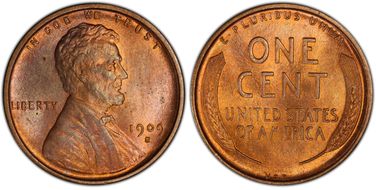 1909-S VDB 1C MS65+ RB