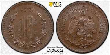 1921-Mo 10C MS63BN