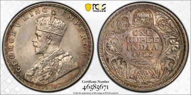 1922(B) Rupee SW-8.57 MS63