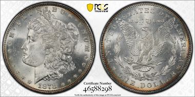 1878 7/8TF $1 VAM 33, Doubled Legs MS65+ 