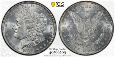1878 7/8TF $1 Strong, VAM 41, 7/7 MS65