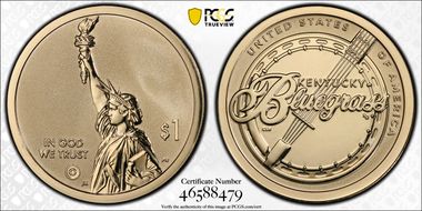 2022-S $1 American Innovation KY Rev PR Bluegrass Music First Strike PR70
