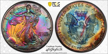 1997 $1 Silver Eagle MS63