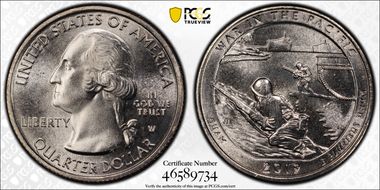 2019-W 25C War in the Pacific NP Early Find MS68