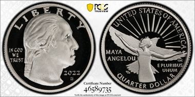 2022-S 25C Maya Angelou-Silver Limited Edition Proof Set First Strike PR69DCAM