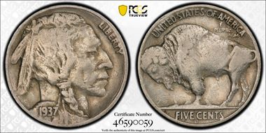 1937-D 5C 3 Legs F15