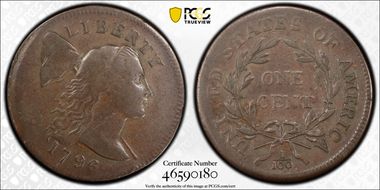 1796 1C Liberty Cap VF20BN