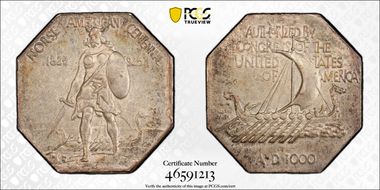 1925 AR Medal Norse American, Thick MS64