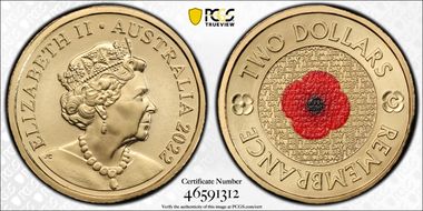 2022-C $2 Remembrance Day Colorized MS68