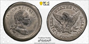1866 $5 J-545 PR61