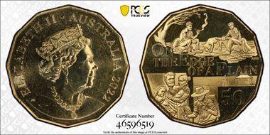 2022 50C On the Edge of a Plain MS67