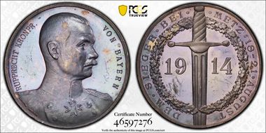 1914 Medal  Zetzmann-4014 Ag SP61