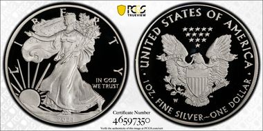 2021-W  $1 Silver Eagle - Type 1 PR69DCAM