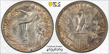 1915-S 50C Panama-Pacific MS63