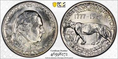 1927 50C Vermont MS64