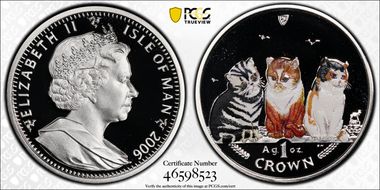 2006 Crown Exotic Shorthair Cats/Ag Colorized PR69DCAM