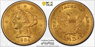 1904 $2.50 MS62