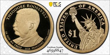 2013-S $1 Theodore Roosevelt PR70DCAM