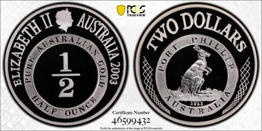 2003 $2 Port Phillip Pattern PR69DCAM