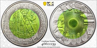 2008 € 25 Carl Auer von Welsbach MS70