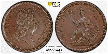 1723 1/2P Hibernia, Martin 4.57-Fa.4 MS63BN