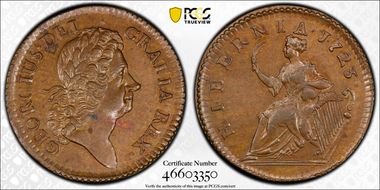 1723 1/2P Hibernia, Martin 4.34-Gb.3 MS63BN