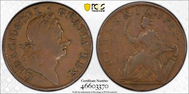 1723 1/2P Hibernia, Martin 4.38-Gc.25 VF20BN