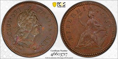 1723 1/2P Hibernia, Martin 4.14-Fb.1 MS62BN