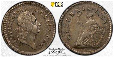 1723 Farth Silver Hibernia, Martin 3.23-C.1 XF45