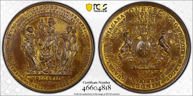 (1758-59) AE Medal Betts-419, British Victories MS62