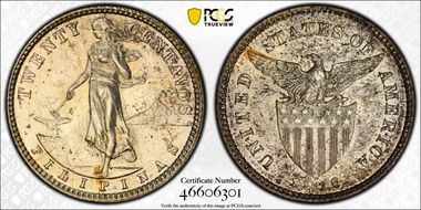 1916-S 20C Allen-11.12a Tilted 6 MS66