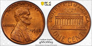 1982 1C Zinc Large Date N1BN