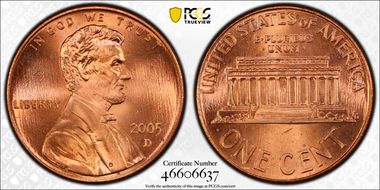 2005-D 1C MS66+ RD