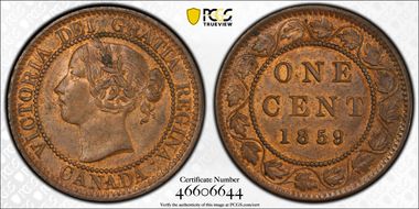 1859 1C Narrow 9 AU58BN