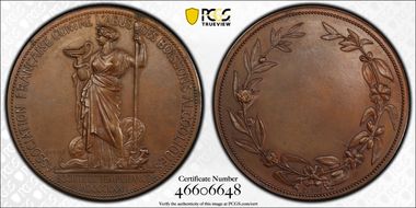 1872 Medal Temperance Society Bronzed Cu SP63
