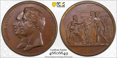 1825 Medal Collignon-491 Ae Palace of the Bourse SP64