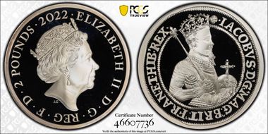 2022 £2 King James I British Monarchs PR69DCAM