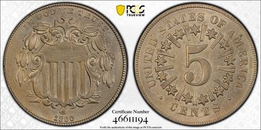 1866 5C Rays AU58