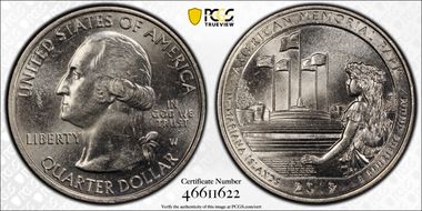 2019-W 25C American Memorial NP MS62