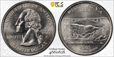 2005-P 25C West Virginia MS66