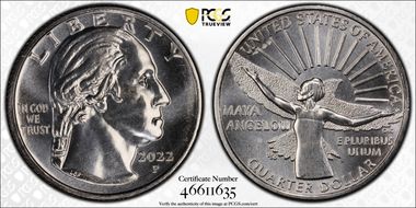 2022-P 25C Maya Angelou MS66+