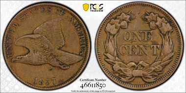 1857 1C Flying Eagle VF35