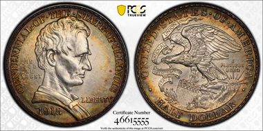 1918 50C Lincoln-Illinois MS64