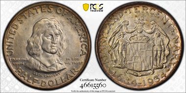 1934 50C Maryland MS65