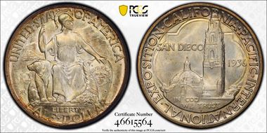 1936-D 50C San Diego MS66