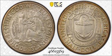 1936 50C Rhode Island MS66