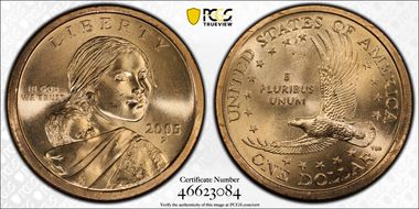 2005-P SAC$1 MS66